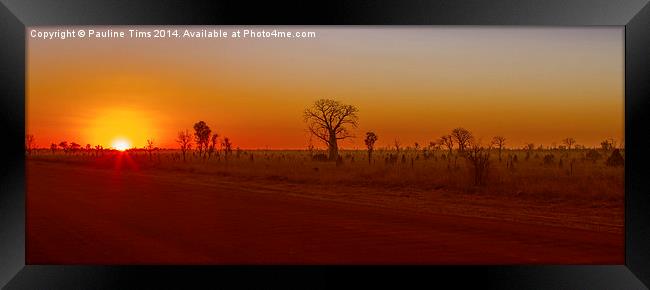 Sunset on Gibb River Road W.A Framed Print by Pauline Tims