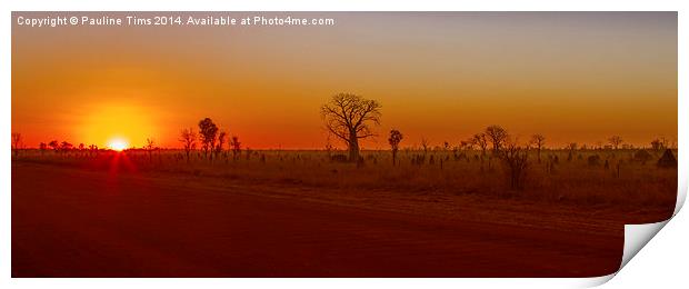 Sunset on Gibb River Road W.A Print by Pauline Tims
