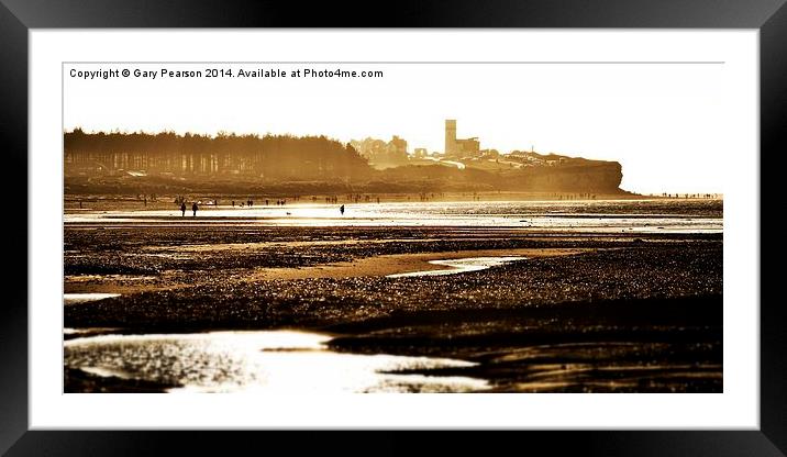 Hunstanton into the sun Framed Mounted Print by Gary Pearson