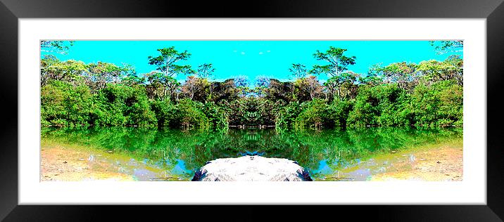 River Panorama Framed Mounted Print by james balzano, jr.