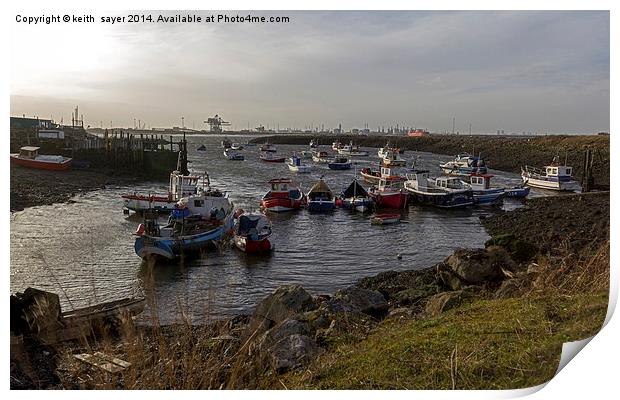 Boats Sheltering From The Weather Print by keith sayer