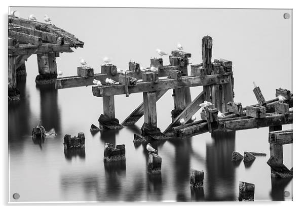 Broken Pier Acrylic by Keith Thorburn EFIAP/b