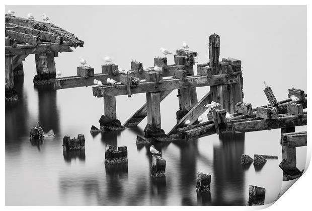 Broken Pier Print by Keith Thorburn EFIAP/b