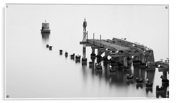 Old Pier Leith Acrylic by Keith Thorburn EFIAP/b