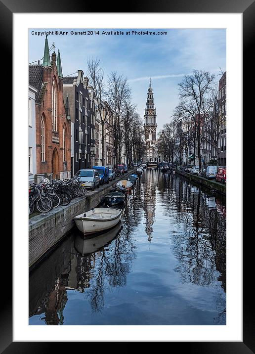 Amsterdam Backwater Framed Mounted Print by Ann Garrett