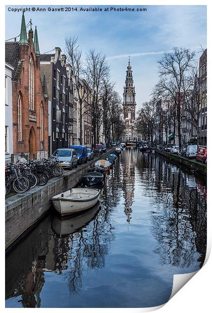 Amsterdam Backwater Print by Ann Garrett