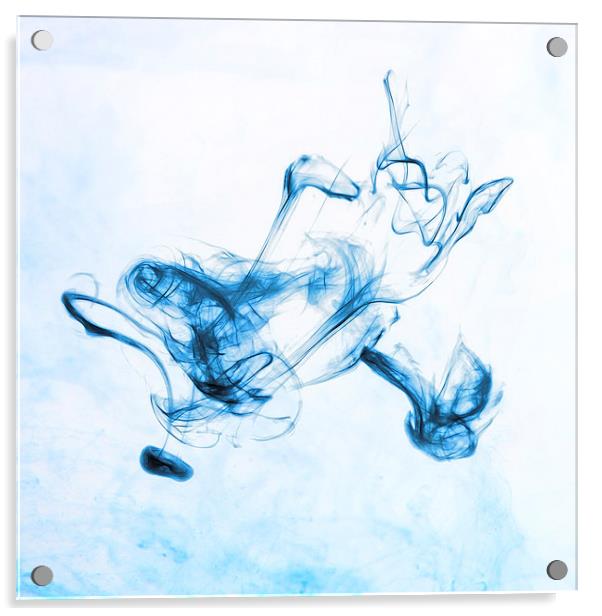 blue ink Acrylic by Silvio Schoisswohl