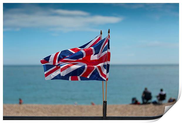 Union jacks Print by Carl Shellis