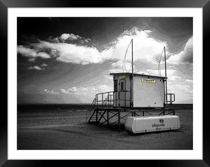 The Lifeguard Station Framed Mounted Print by John B Walker LRPS
