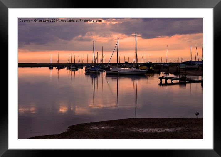 Evening at Blakeney Quay Framed Mounted Print by Ian Lewis