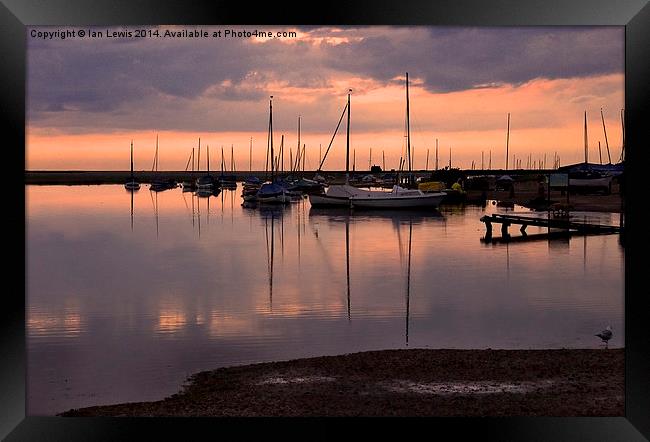 Evening at Blakeney Quay Framed Print by Ian Lewis