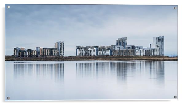 Newhaven Skyline Acrylic by Keith Thorburn EFIAP/b
