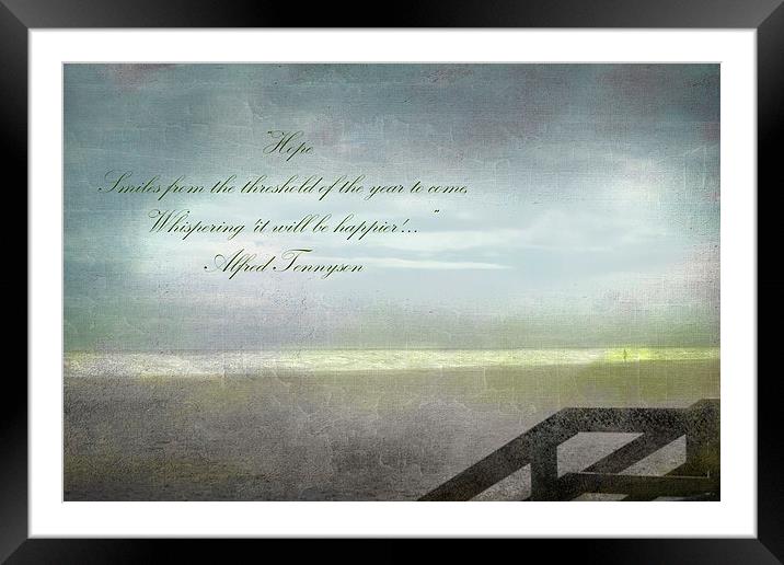 Hope with quotation Framed Mounted Print by Judy Hall-Folde