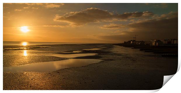 Sunset Worthing Beach Print by Clive Eariss