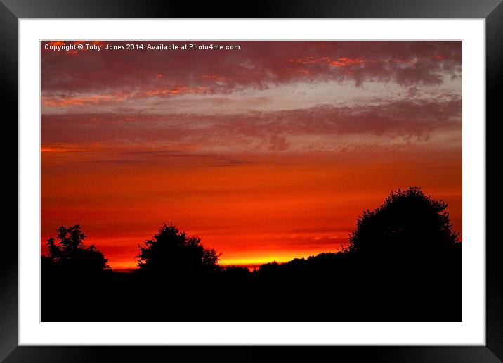 Peak District Sunset Framed Mounted Print by Toby  Jones