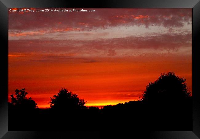 Peak District Sunset Framed Print by Toby  Jones