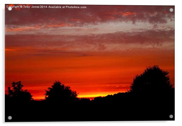 Peak District Sunset Acrylic by Toby  Jones