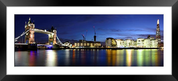 Wide London Panorama Framed Mounted Print by Oxon Images