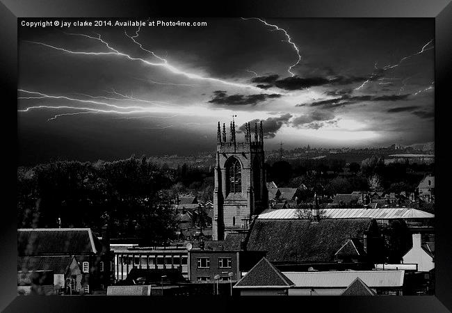 the storm Framed Print by jay clarke