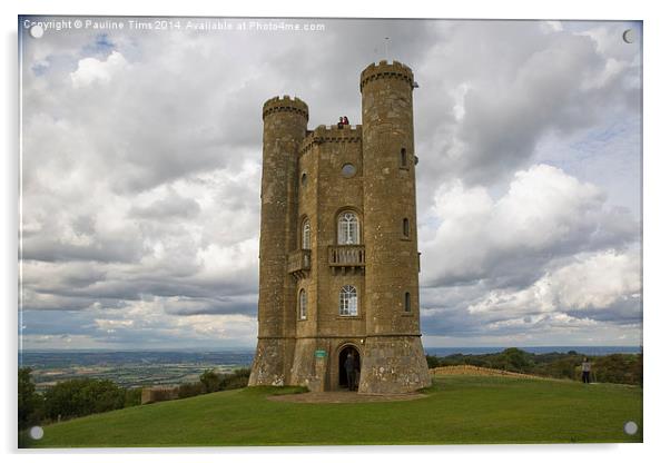 Broadway Tower,Worcecestershire, UK Acrylic by Pauline Tims