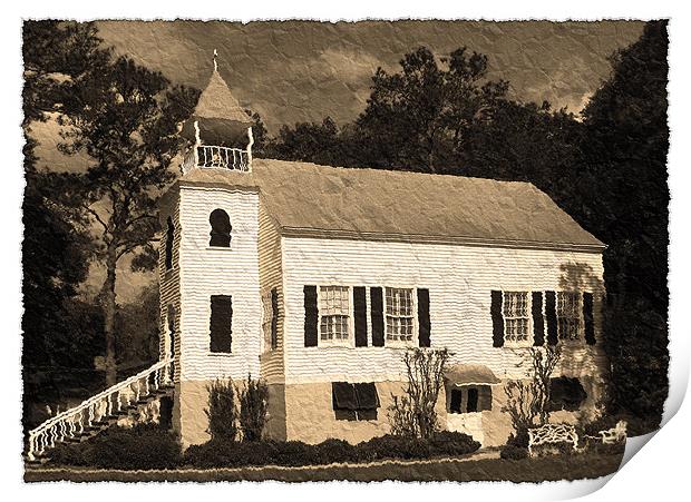 Old Church Print by Thomas Grob