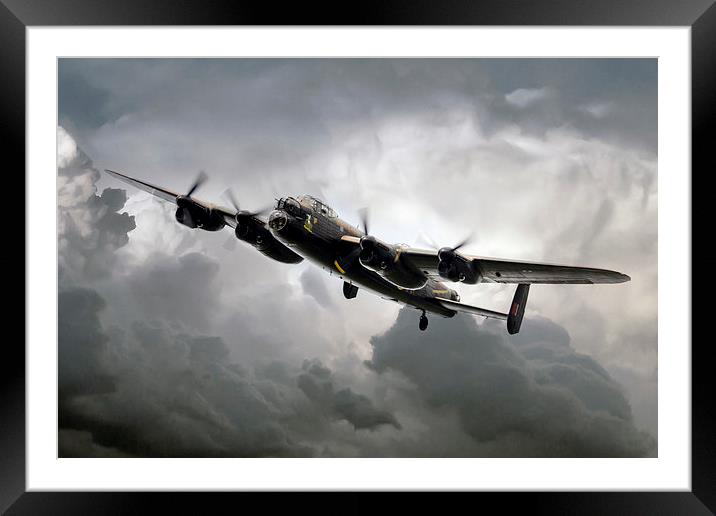 Avro Lancaster Framed Mounted Print by J Biggadike
