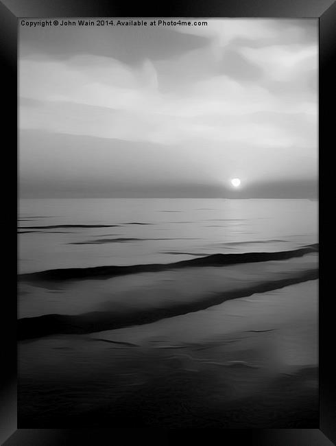 Perfect Night in Black & White Framed Print by John Wain
