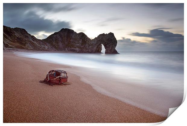 Lost Property at Durdle Door Print by Chris Frost