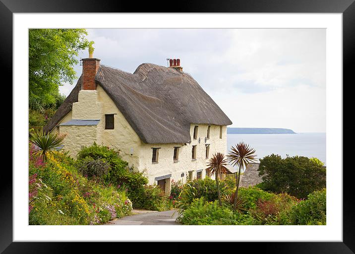 Cornish Cottage at The Lizard Framed Mounted Print by John B Walker LRPS