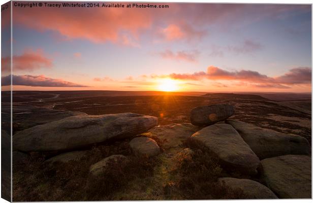 Stanage Edge Canvas Print by Tracey Whitefoot