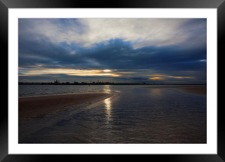 Seal Sands Teesside sunset Framed Mounted Print by Greg Marshall