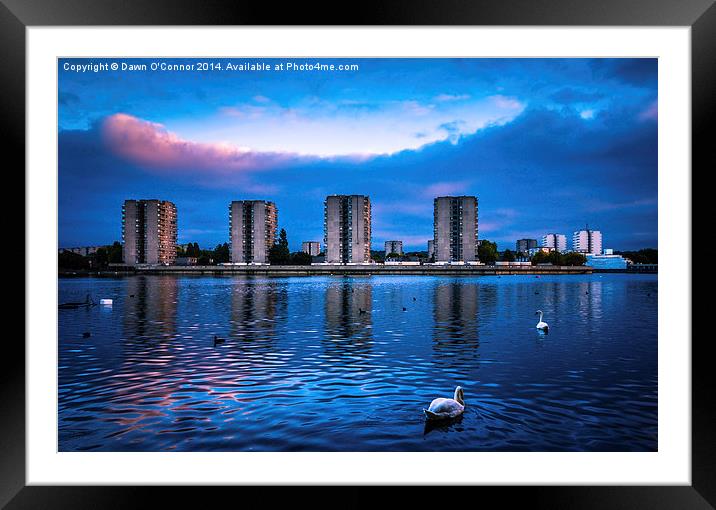 Southmere Lake Thamesmead Framed Mounted Print by Dawn O'Connor