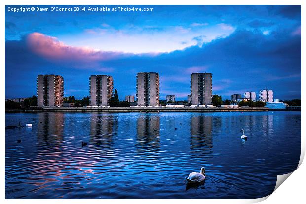 Southmere Lake Thamesmead Print by Dawn O'Connor