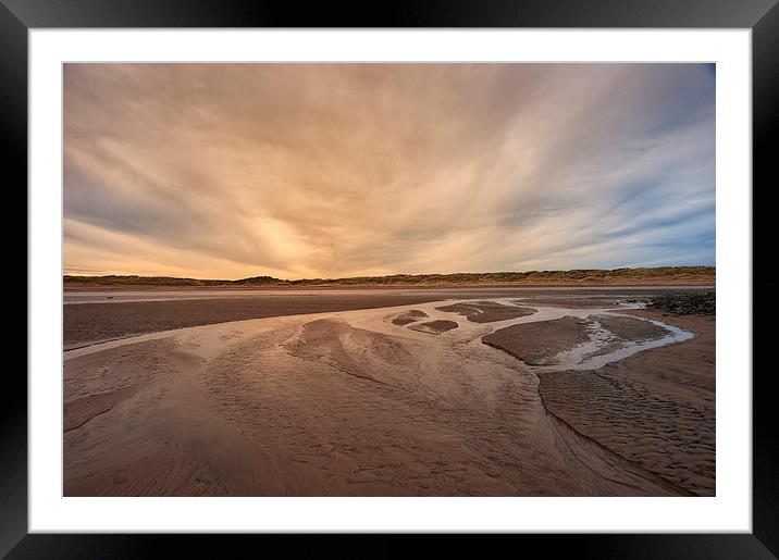 Sunsets and winter sands Framed Mounted Print by Greg Marshall