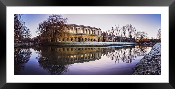 Trinity College and the River Cam. Framed Mounted Print by Tristan Morphew