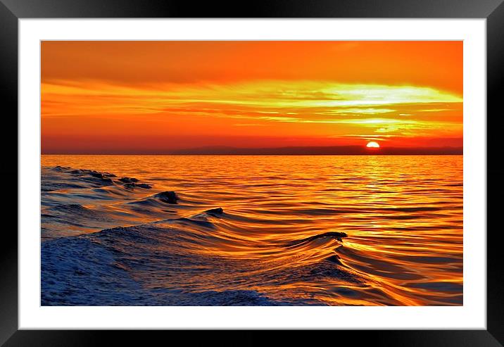 Wave to the Sun Framed Mounted Print by Debra Farrey