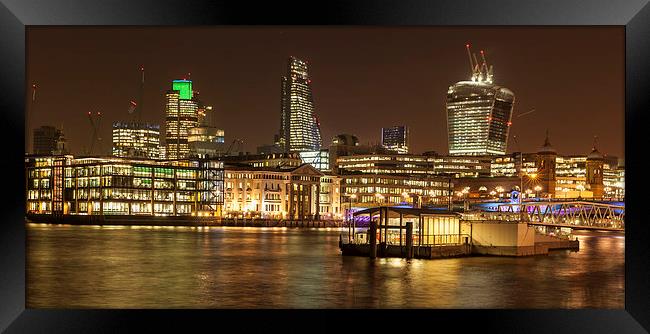 City of London By Night Framed Print by Philip Pound