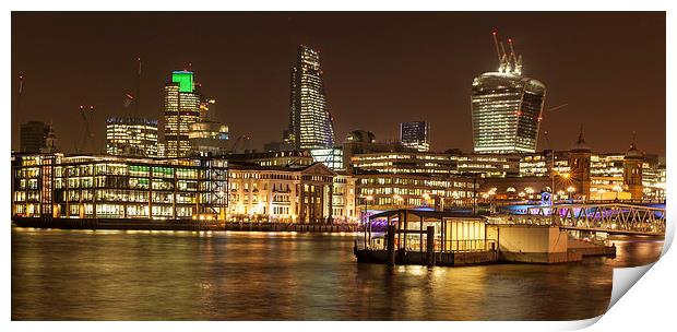 City of London By Night Print by Philip Pound