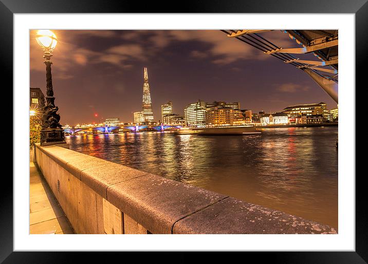 Shard from Blackfriars Bridge Framed Mounted Print by Philip Pound
