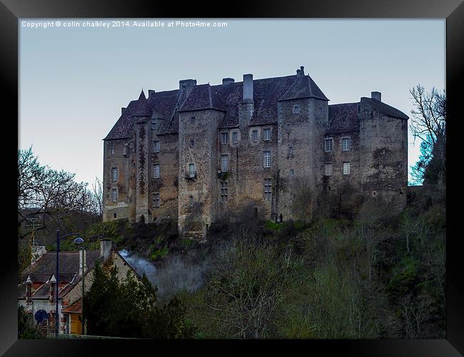 Le château de Boussac Framed Print by colin chalkley