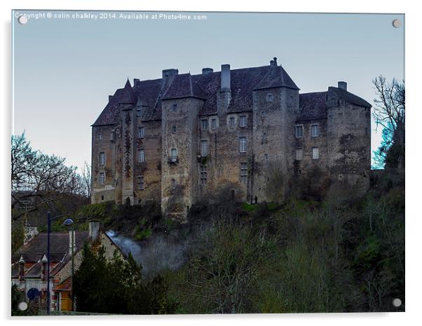 Le château de Boussac Acrylic by colin chalkley