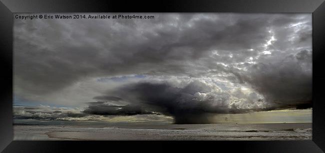 Shower Over North Sea Framed Print by Eric Watson