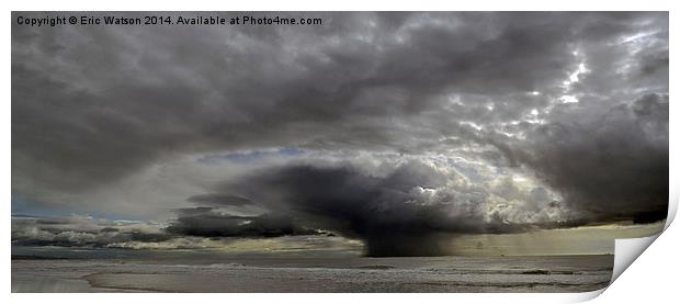 Shower Over North Sea Print by Eric Watson
