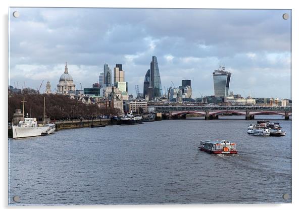 City of London Skyline Acrylic by Philip Pound