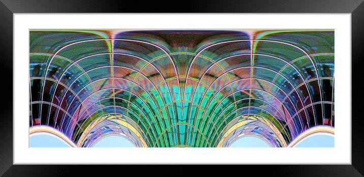 Rainbow abstract Framed Mounted Print by Ruth Hallam