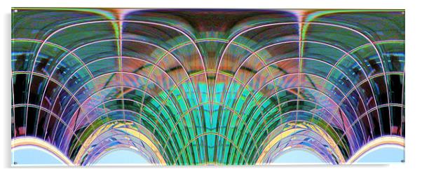 Rainbow abstract Acrylic by Ruth Hallam