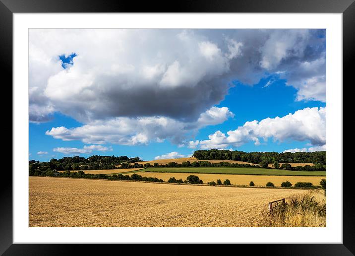North Downs in Kent Framed Mounted Print by John B Walker LRPS