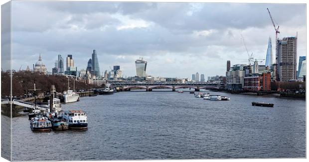 London Skyline from Waterloo Bridge Canvas Print by Philip Pound
