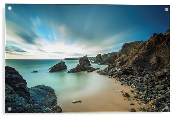 Bedruthan Sands Acrylic by Kevin Ainslie