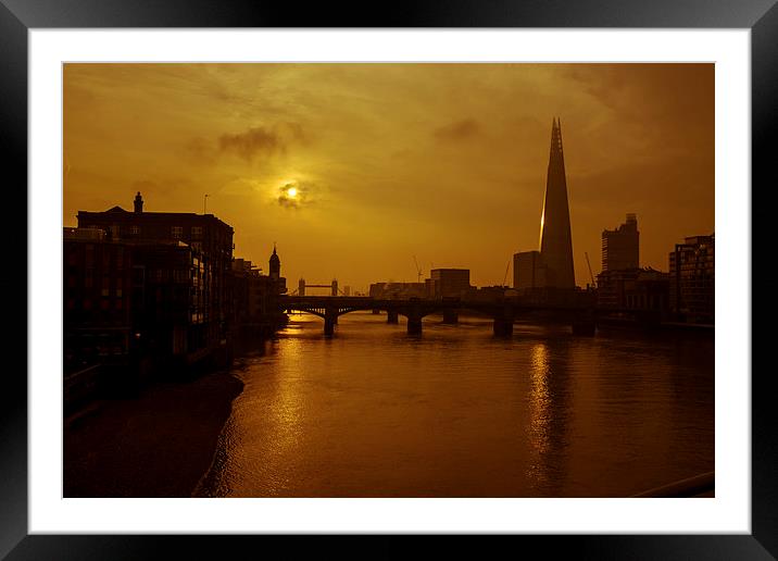 The Shard at Dawn Framed Mounted Print by peter tachauer